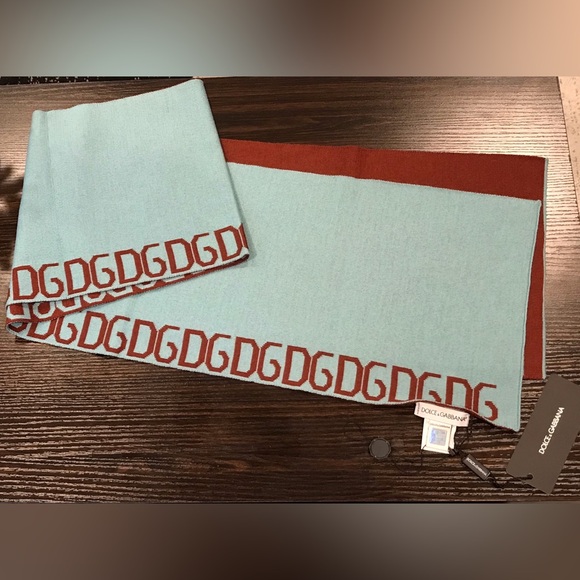 NWT Dolce & Gabbana Logomania Wool Blend Scarf 😍💙🔥 - Picture 3 of 17